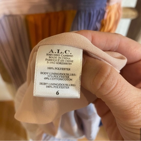 A.L.C. Sienna Ombre Dress in Multi Ombre Pleated in Size 6 - Picture 13 of 15